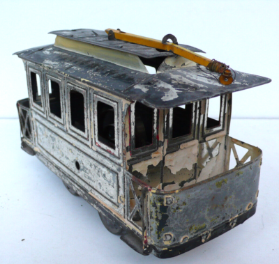 Ancien Tramway Miniature CR En Tôle - 1910 - Réf. 155, 21 Cm - À Restaurer - France