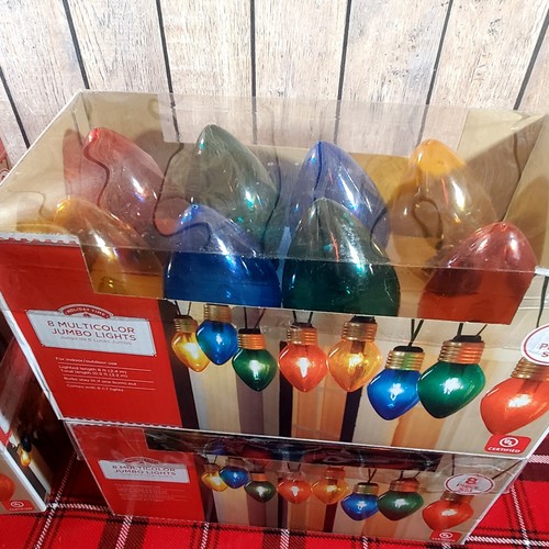 4 set lot Holiday 8" Bulb Jumbo Large C7 Christmas Lights Multicolor 8ct eBay