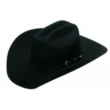 New! M&F Western Twister BLACK WOOL DALLAS COWBOY HAT w/ Black hat band 9 SIZES!