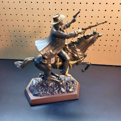 John Wayne Heroic Charge Cold-Cast Bronze Sculpture 11 inches Height