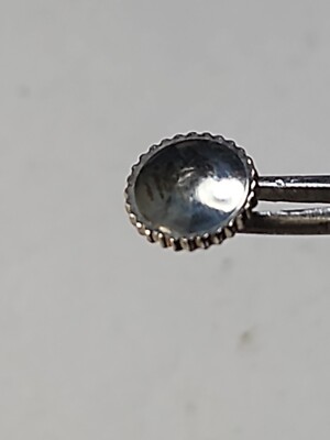 Vintage White G.F. Watch Crowns Tap 10 6.0mm dia. 2mm long post. Fits 2.25 tube