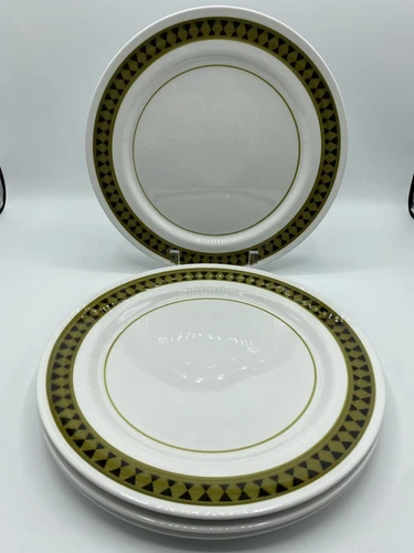 Mikasa Mediterrania Plates Avocado Green DOMINIQUE Dinner 10.75” Set of 4 /rb