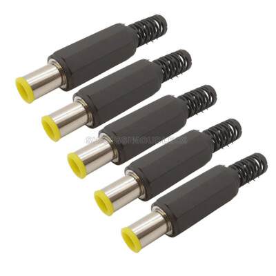 5Pcs DC Power Male Plug Connector Charger 6.5 x 4.4mm DIY Repair Adapter