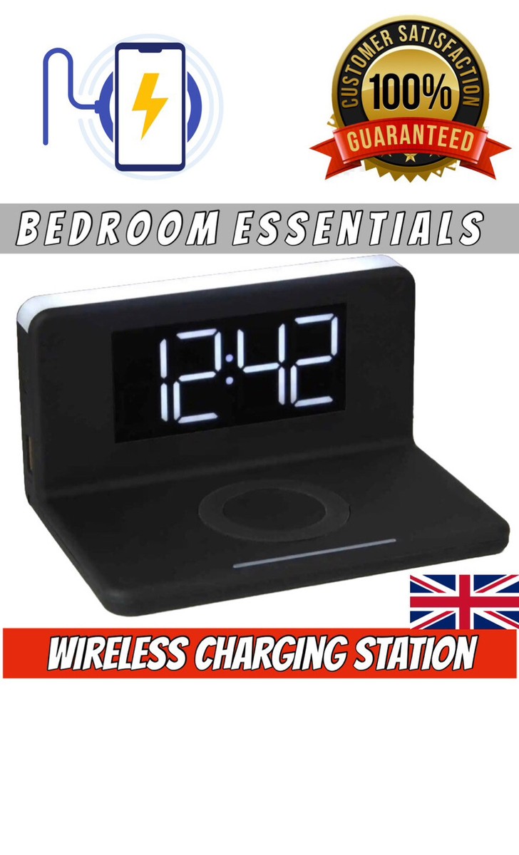 Charging Station Goodmans Alarm Clock With Qi Wireless Charging