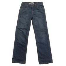 Levi's 505 Regular Fit Straight Blue Jeans Kids Boys 12 / 26x26 Dark Blue