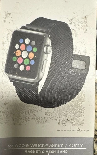 Platinum Magnetic Stainless Steel Mesh Band for Apple Watch 38mm, 40mm, 41mm 1-9 - Picture 6 of 8