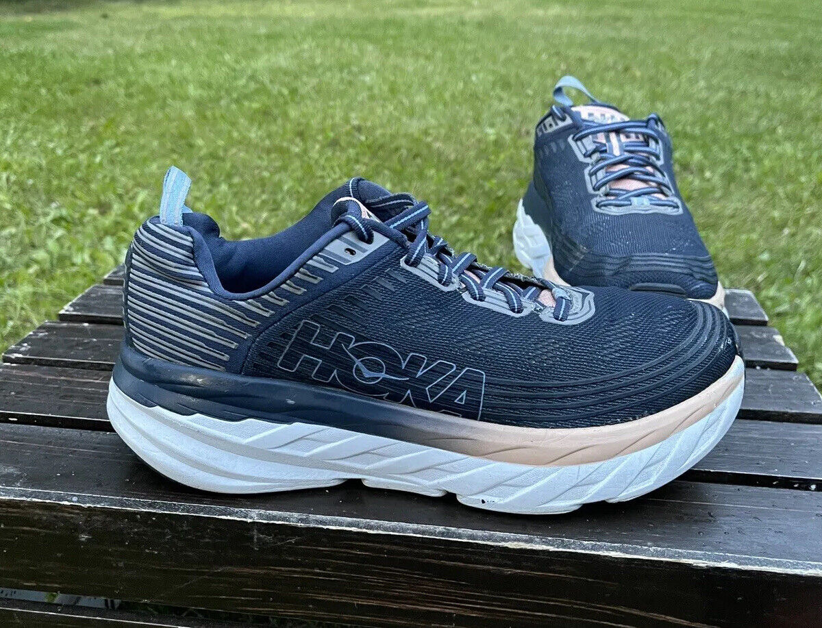 Hoka W Bondi 6 Running Shoes Blue Pink 1019270 MIDP Womens Hoka W Bondi 6 Running Shoes Blue Pink 1019270 MIDP Womens