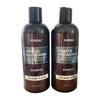 2x KUNDAL Honey & Macadamia Hair Balancing  Shampoo Ylang Ylang 10 oz K beauty