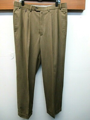 EUC Men's Faconnable Albert Goldberg 100% Wool Pleated Front Pants