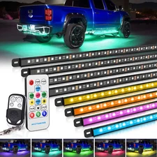 RGB LED Strip Under Car Tube Underglow Underbody System Neon Light Kit Light Bar