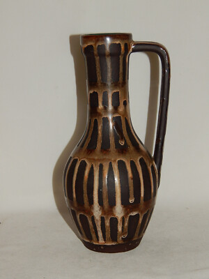 Vase Laufglasur mit Gittermuster Carstens Keramik Vase 1505 - 23
