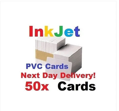 50 PVC inkjet id cards for Epson & Canon can print double-sided