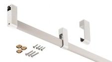 Wardrobe Rail Hanging Oval Aluminium Rails Free Pre Ends + Screws + Cut To Size