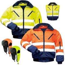 Norway Warnschutzjacke 4in1 Arbeitsjacke Winterjacke Pilotenjacke Warnjacke gelb