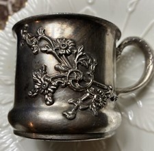 WB Rogers 1883 Silver Plated Baby Cup Antique Vintage Child Kid Mug Drinking Cup