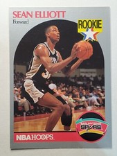1990-91 Hoops #267 Sean Elliott RC!!! ~ San Antonio Spurs ROOKIE!!!
