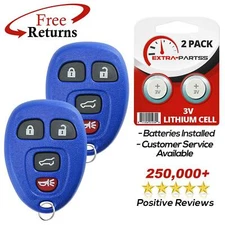 2 Remote Fob Blue for 2007 2008 2009 2010 2011 2012 2013 2014 2015 GMC Acadia
