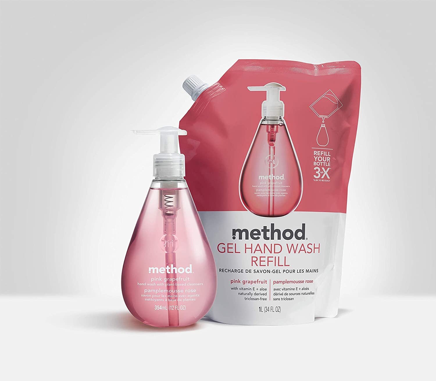 Method Gel Hand Soap, Green Tea + Aloe, 34 oz, 1 pack, Packaging May Vary