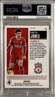 Curtis Jones 2020-21 Contenders Optic Gold Power Prizm RC PSA 10