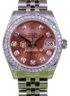 Rolex Datejust 31mm Pink Diamond Dial Steel Jubilee Ladies 278240 Auto BRAND NEW