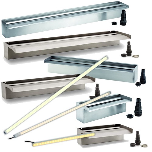 Oase Pond Waterfall 30 60 90 Water Blade XL LED Light Feature Stainless