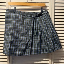 Women's Wild Fable Pleated Skirt, L, Green  Blue