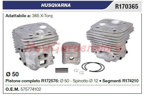 Cilindro Pistone Husqvarna 365 X-Torq R170365 - Kit Ricambio 50mm