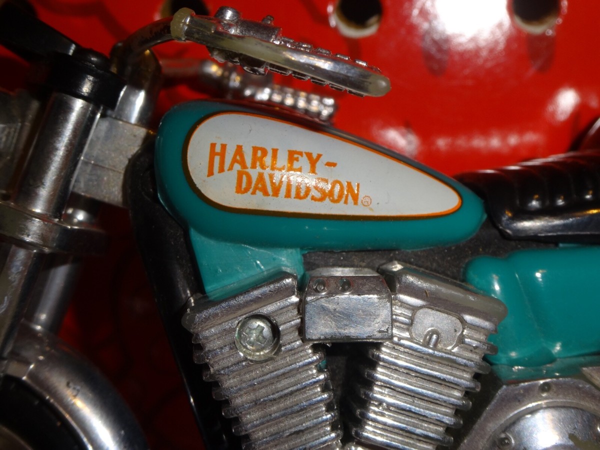 Vintage 1981 Harley Davidson Blue Helmet Pull String Motorcycle