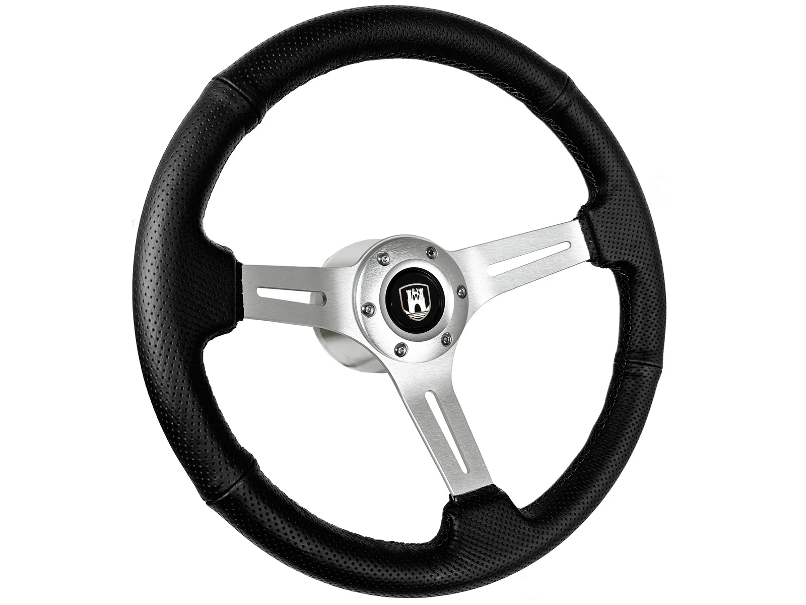 1960-74.5 VW Volkswagen Beetle Bug Black Leather Steering Wheel