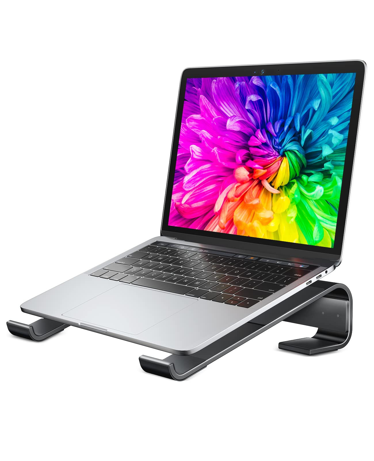 Aluminum Ergonomic Laptop Stand for MacBook & Desk Detachable Riser