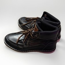 XRAY Boys Jayden Black Leather Lace-Up Boots Sz 3.5 Ankle Shoes School Casual