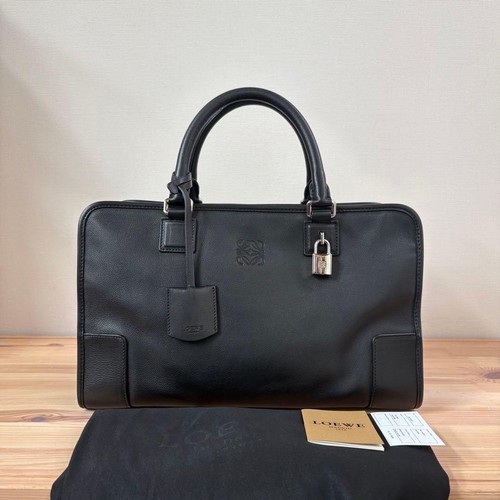 Loewe Amazona 36 Handbag Leather Black