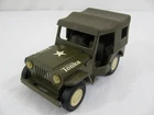Vintage Mini-Tonka Toys Pressed Steel Green Army Jeep Commander w/ Top #1040 VG