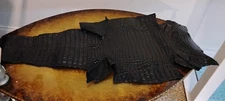 Cayman Skin Alligator Leather Italian Genuine Crocodile Leather
