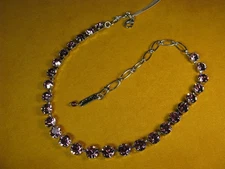MARIANA JEWELRY NECKLACE SWAROVSKI CRYSTALS Rhod Pl Purple Tennis Christmas Gift