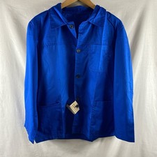 Vtg Chore Jacket M Medium Royal Blue Prison Prisoner Uniform Workwear Vintage