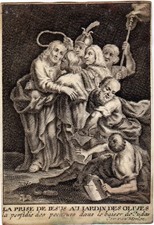Santje bidprentje. JEZUS CHRISTUS. Gevangenneming Hof van Olijven. C VAN MERLEN