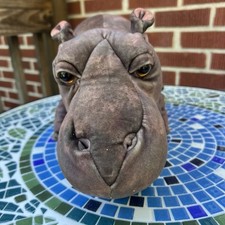 Folkmanis Baby Hippo Hand Puppet, 16" Realistic Facial Detailing  Movable Mouth