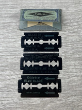 3 Gillette Blue Blade Razors W 2 Vintage Made in USA