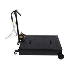 25 Gallon Low Profile Heavy Truck Car Oil Drain Pan w/ Electric Pump & Wheels