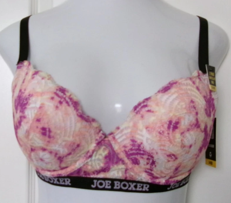 Two Joe boxer gentle lift underwire bra Size 38D Black and vivid floral Print - Image 3 of 4