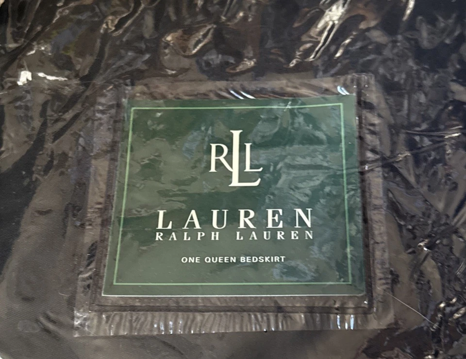 Lauren Ralph Lauren Queen Bed Skirt Dust Ruffle Black NOS VTG CLASSIC RN 60873 - Image 2 of 4