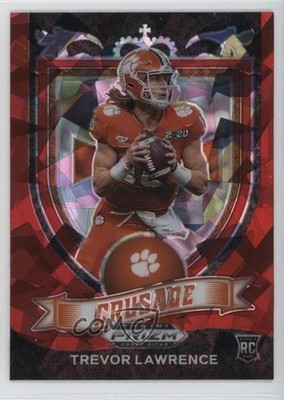 2021 Panini Prizm Draft Picks Crusade Red Ice Trevor Lawrence Rookie RC 19ed