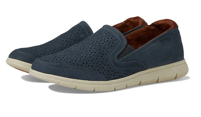 Cobb Hill Lidia Slip-On Shoes Stone Blue Suede Nubuck Women's Size 7.5 NEW