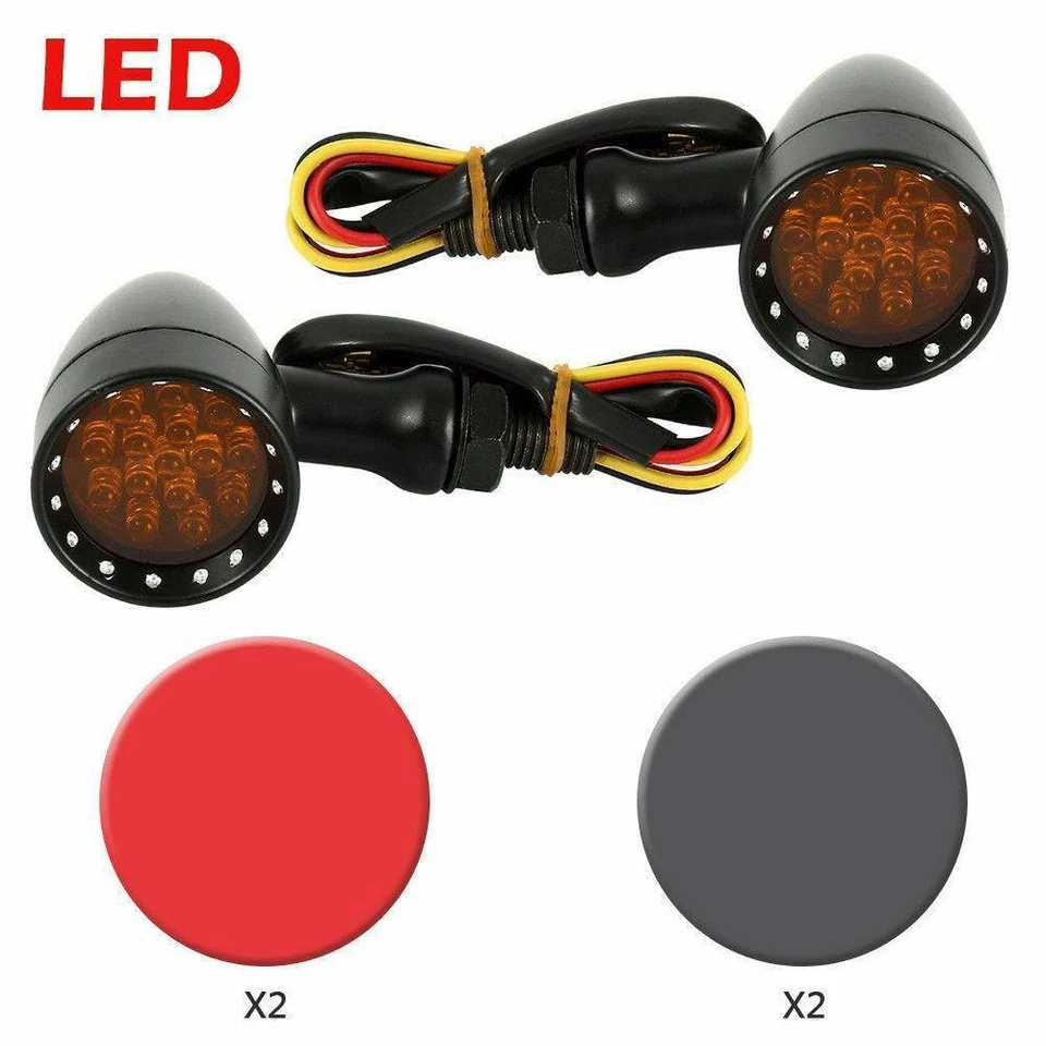 4X For Honda Shadow VLX 600 Motorcycle LED Turn Signals Blinker Indicator Light Foto 2 de 4