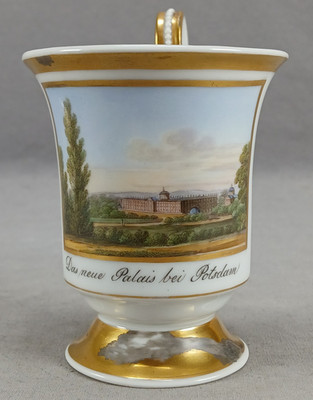 KPM Berlin Hand Painted Das Neue Palais Bei Potsdam Empire Form Cup