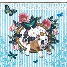Ambiente AMB7925L10 Royal Dogs Paper Towels, Pack of 10