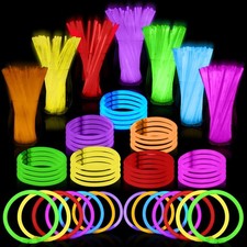 Glow Sticks 800 Pack - 8 Inch Light Up Party Favors, Neon Decorations