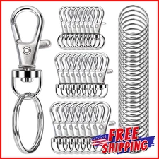 SWIVEL HOOKS SNAP KEY RINGS Premium Metal Lobster Claw Assorted Keychain Ring