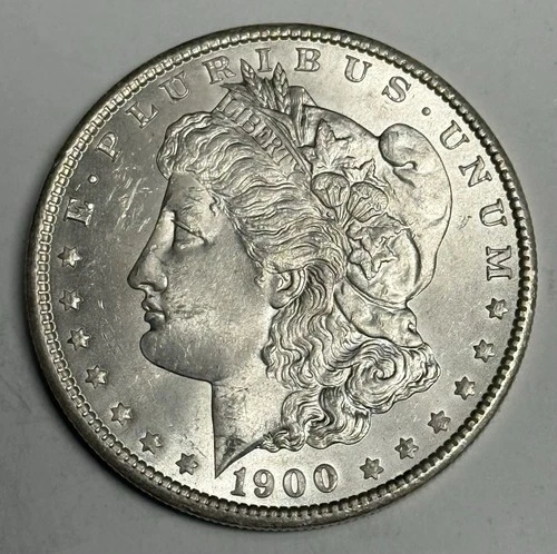 BU 1900-P Morgan Silver Dollar (Blast White, All Original), U.S. $1 Coin MS